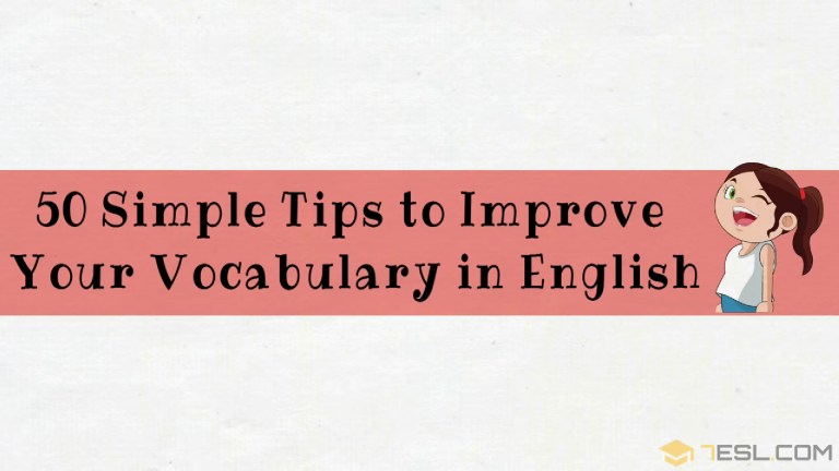 50 Simple Tips to Improve and Expand Your Vocabulary in English
